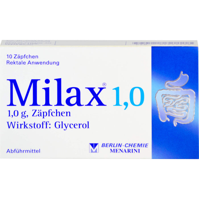 BERLIN-CHEMIE Milax 1,0 g Zäpfchen Abführmittel, 10 pcs. Suppositories