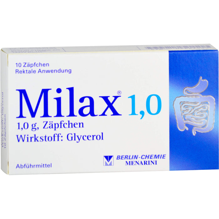 BERLIN-CHEMIE Milax 1,0 g Zäpfchen Abführmittel, 10 pcs. Suppositories