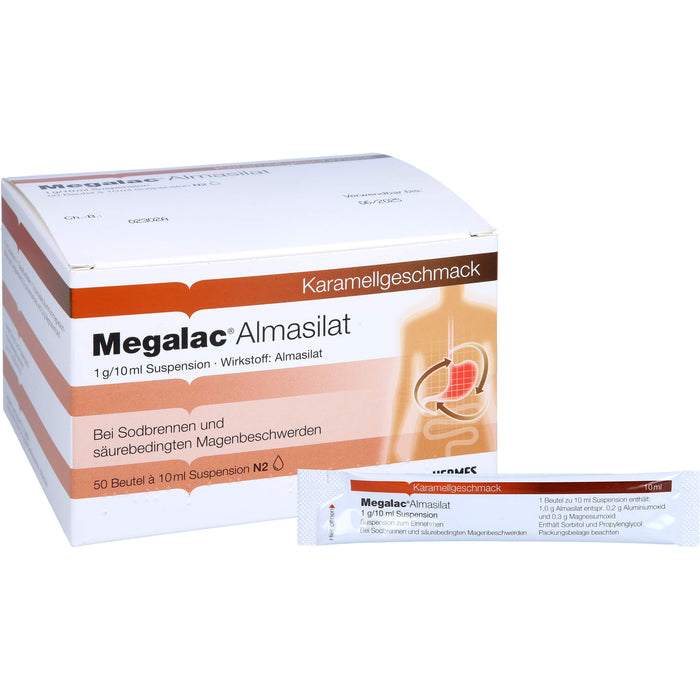 Megalac Almasilat 1 g/10 ml Suspension Beutel, 50X10 ml SUS