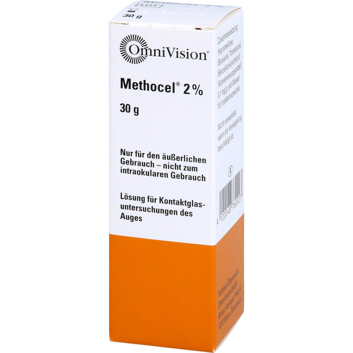 OmniVision Methocel 2% Lösung für Kontaktglasuntersuchungen des Auges, 30 g Solution