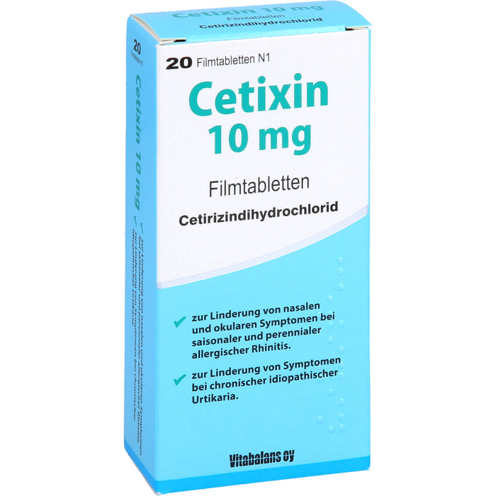 Cetixin 10 mg Filmtabletten bei Allergien, 20 pcs. Tablets