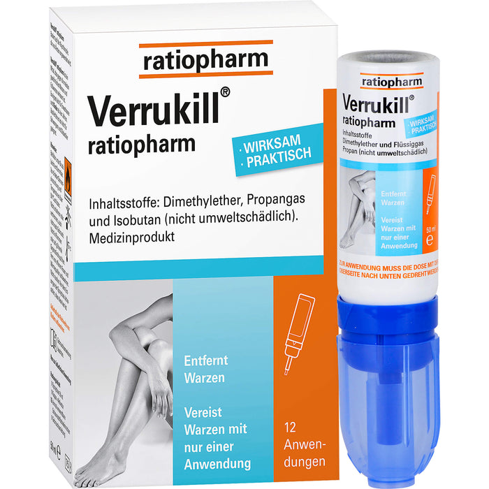 Verrukill-ratiopharm Spray zur Vereisung von Warzen, 50 ml Solution