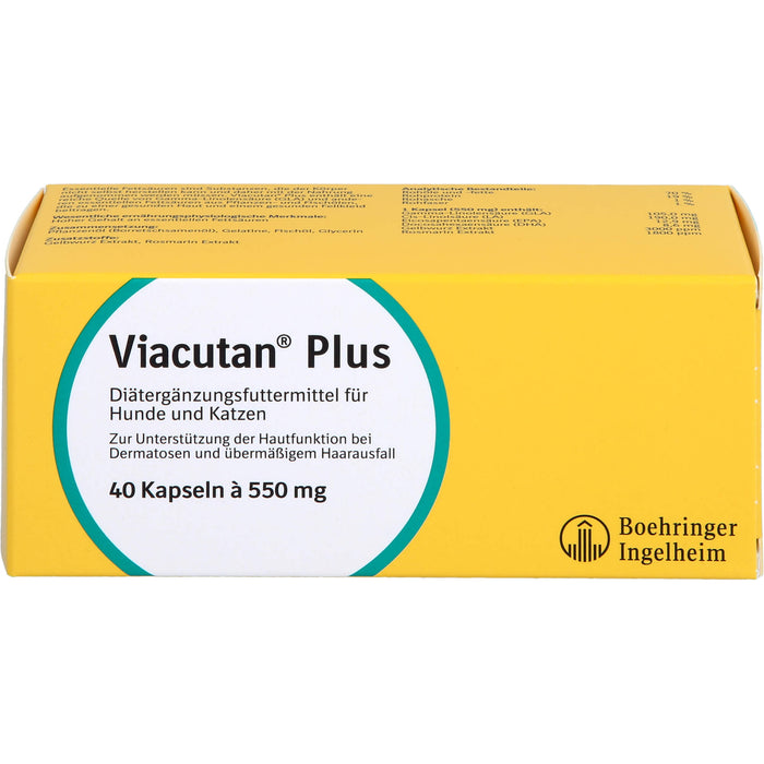 Viacutan plus Kapseln für Hunde und Katzen bei Dermatosen und übermäßigem Haarausfall, 40 pc Capsules