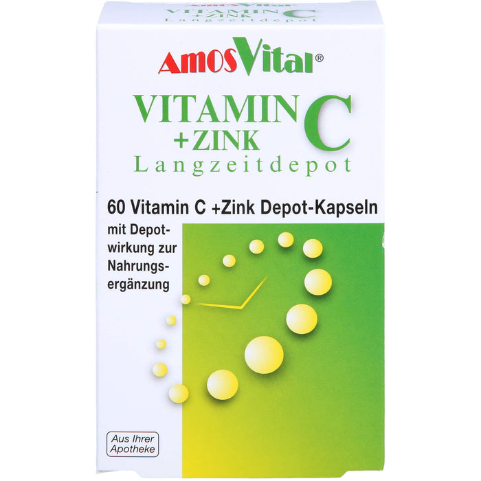 AmosVital Vitamin C+Zink Depot Kapseln, 60 pc Capsules