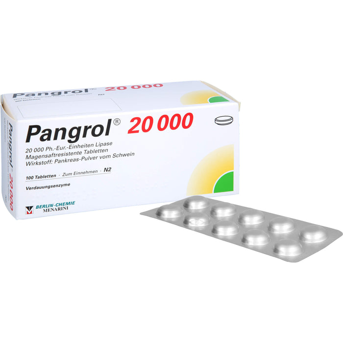 BERLIN-CHEMIE Pangrol 20000 Filmtabletten Verdauungsenzyme, 100 pc Tablettes