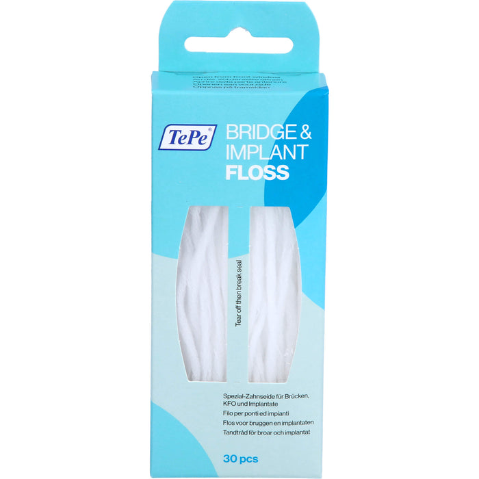 TePe Bridge & Implant Floss Spezial-Zahnseide für Brücken und Implantate, 1 pc Fil dentaire