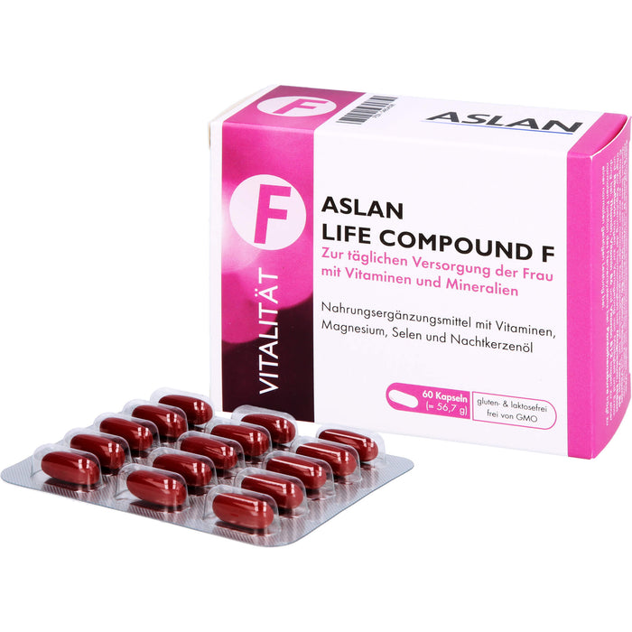 ASLAN LIFE COMPOUND F Kapseln zur täglichen Versorgung der Frau mit Vitaminen und Mineralien, 60 pcs. Capsules