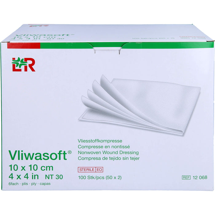 VLIWASOFT Vlieskompressen steril 10 x 10 cm, 100 pc Compresses