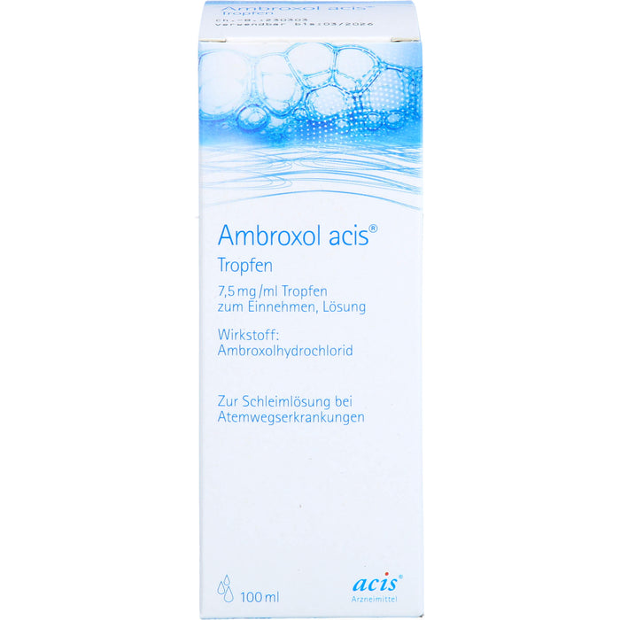 Ambroxol acis Tropfen, 7,5 mg/ml Tropfen zum Einnehmen, Lösung, 100 ml Lösung