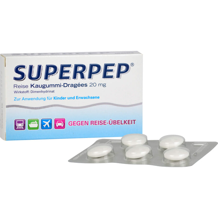 SUPERPEP Reise Kaugummi-Dragees, 10 pcs. Chewing gum