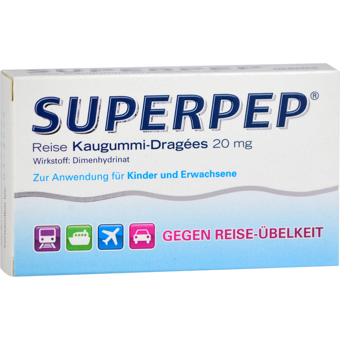 SUPERPEP Reise Kaugummi-Dragees, 10 pcs. Chewing gum