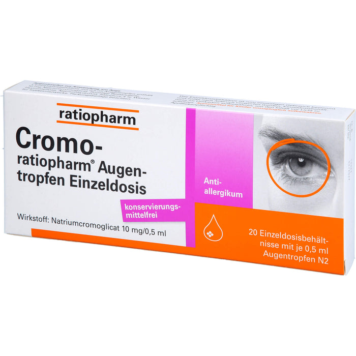 Cromo-ratiopharm Augentropfen Einzeldosis, 20X0.5 ml ATR