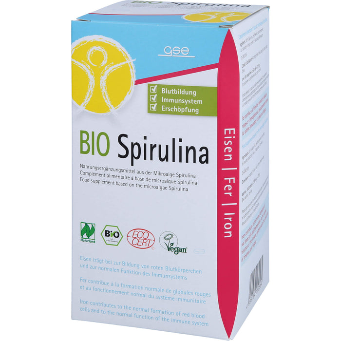 GSE Spirulina 500 mg Bio Naturland Tabletten, 550 pcs. Tablets