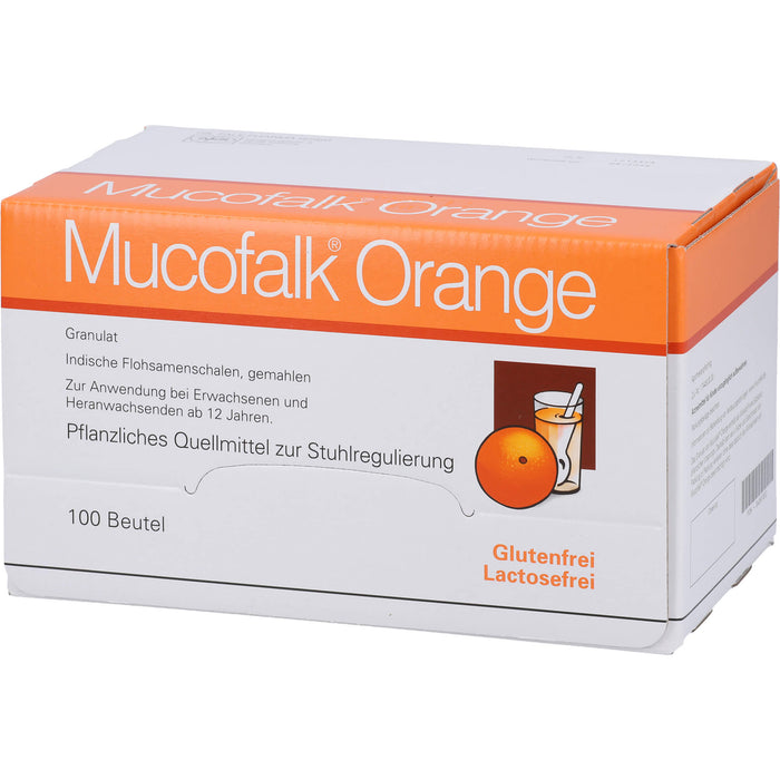 Mucofalk Orange Granulat Quellmittel zur Stuhlregulierung, 100 pc Sachets