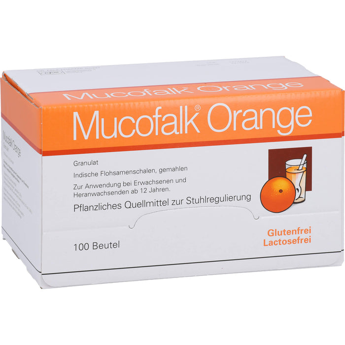 Mucofalk Orange Granulat Quellmittel zur Stuhlregulierung, 100 pc Sachets