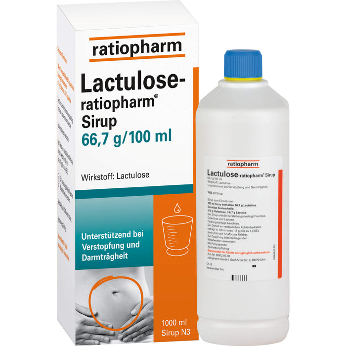 Lactulose-ratiopharm Sirup, 1000 ml Lösung