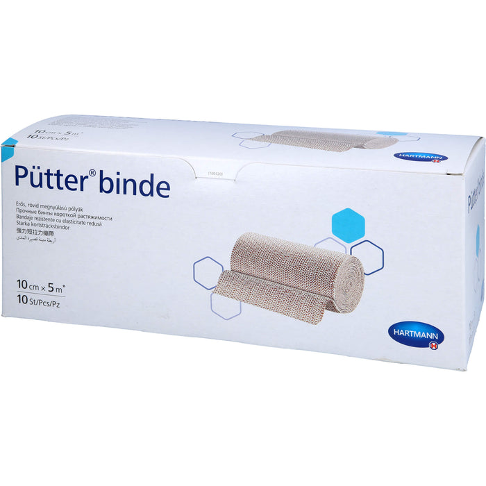 HARTMANN Pütterbinde 10 cm x 5 m kräftige Kurzzugbinde, 10 pcs. Bandage