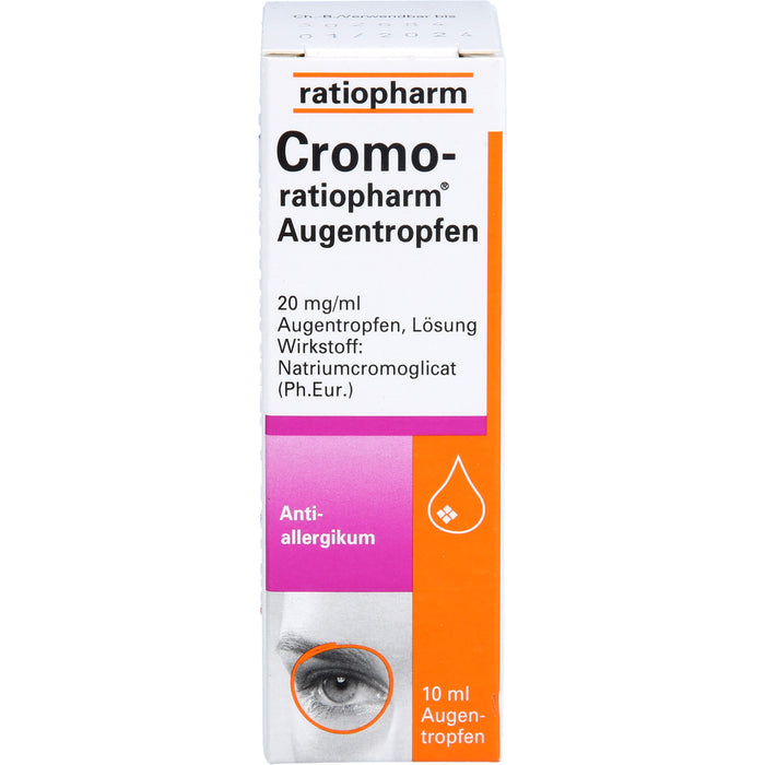 Cromo-ratiopharm Augentropfen Antiallergikum, 10 ml Solution