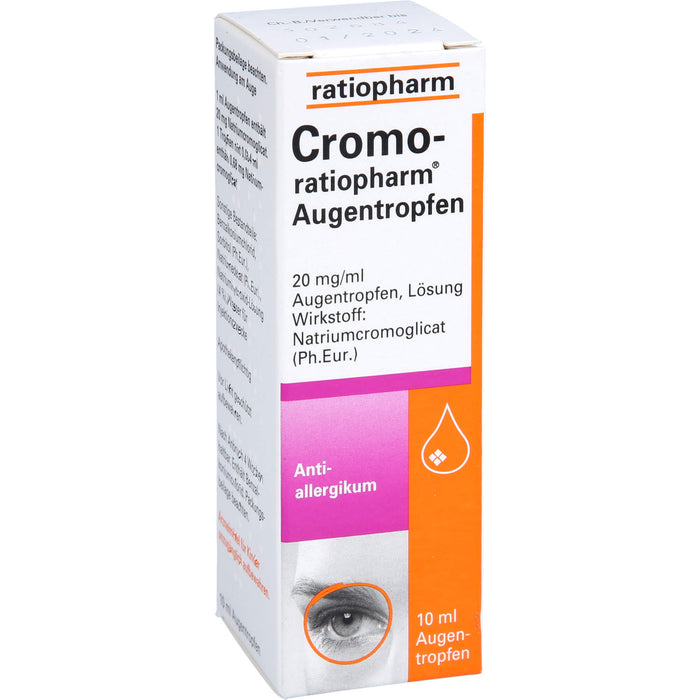 Cromo-ratiopharm Augentropfen Antiallergikum, 10 ml Solution