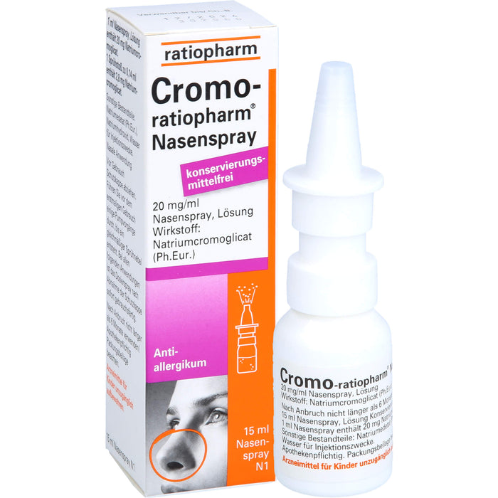 Cromo-ratiopharm Nasenspray Antiallergikum, 15 ml Lösung