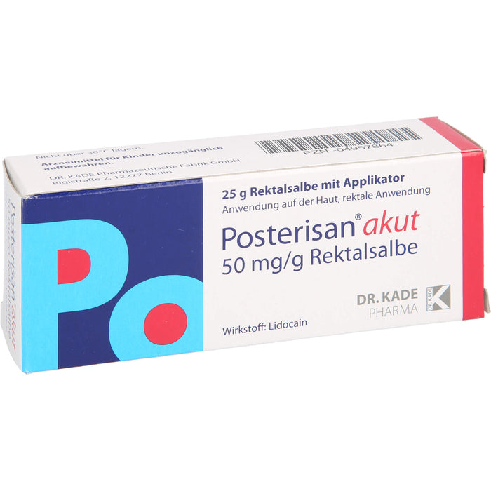 Posterisan akut Rektalsalbe mit Applikator, 25 g Salbe