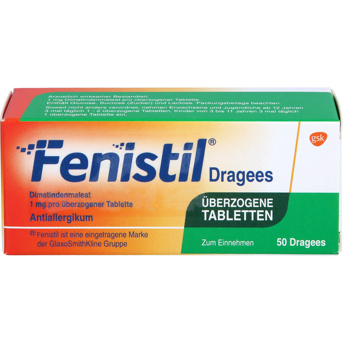 Fenistil kohlpharma Dragees bei Allergien, 50 pc Tablettes