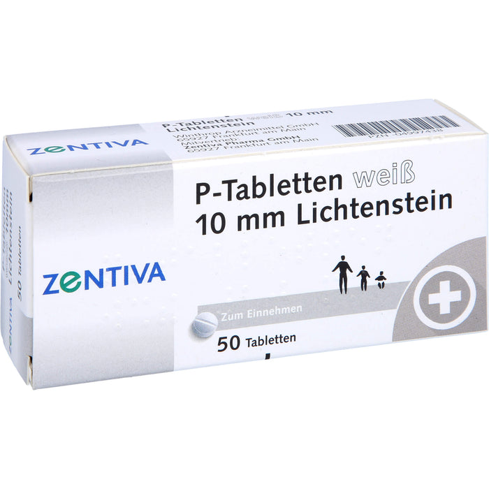 Lichtenstein P-Tabletten weiß 10 mm, 50 pcs. Tablets