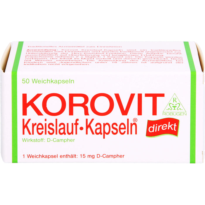 Korovit Kreislauf-Kapseln bei hypotonen Kreislaufstörungen, 50 pcs. Capsules