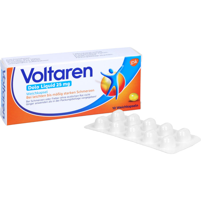 Voltaren Dolo Liquid 25 mg Weichkapseln, 10 pc Capsules