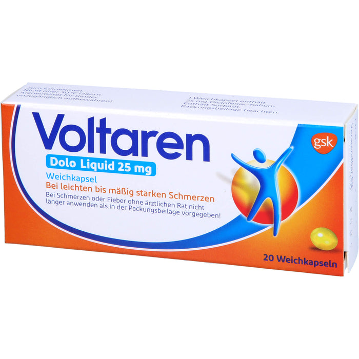 Voltaren Dolo Liquid 25 mg Weichkapseln, 20 pcs. Capsules