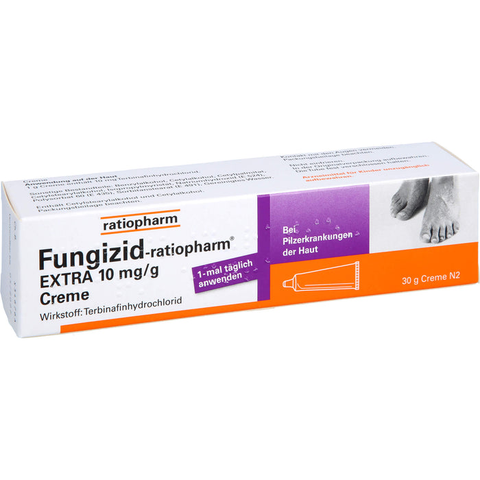 Fungizid-ratiopharm Extra Creme bei Pilzerkrankungen der Haut, 30 g Crème