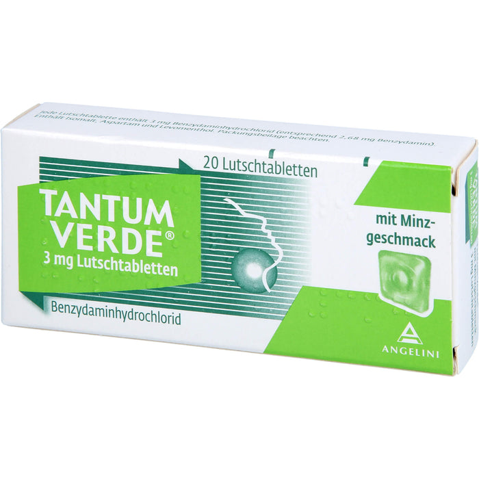 Tantum Verde Lutschtabletten mit Minzgeschmack, 20 pc Tablettes