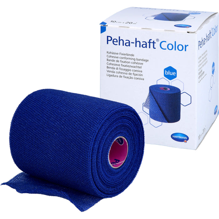 Peha Haft Color Fixierbinde 10cmx20m blau, 1 St BIN