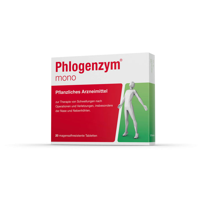 Phlogenzym mono Tabletten zur Therapie von Schwellungen nach Operationen, 20 St. Tabletten