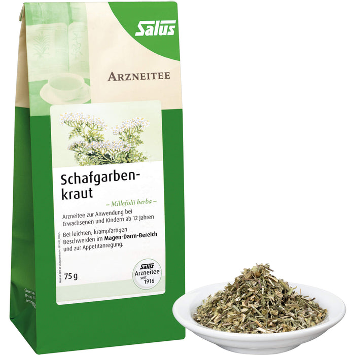 Salus Schafgarbenkraut Arzneitee bei leichten, krampfartigen Beschwerden im Magen-Darm-Bereich und zur Appetitanregung, 75 g Tea