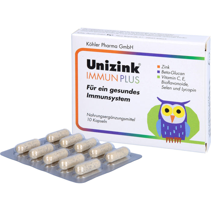 Unizink Immun Plus Kapseln für ein gesundes Immunsystem, 10 pcs. Capsules