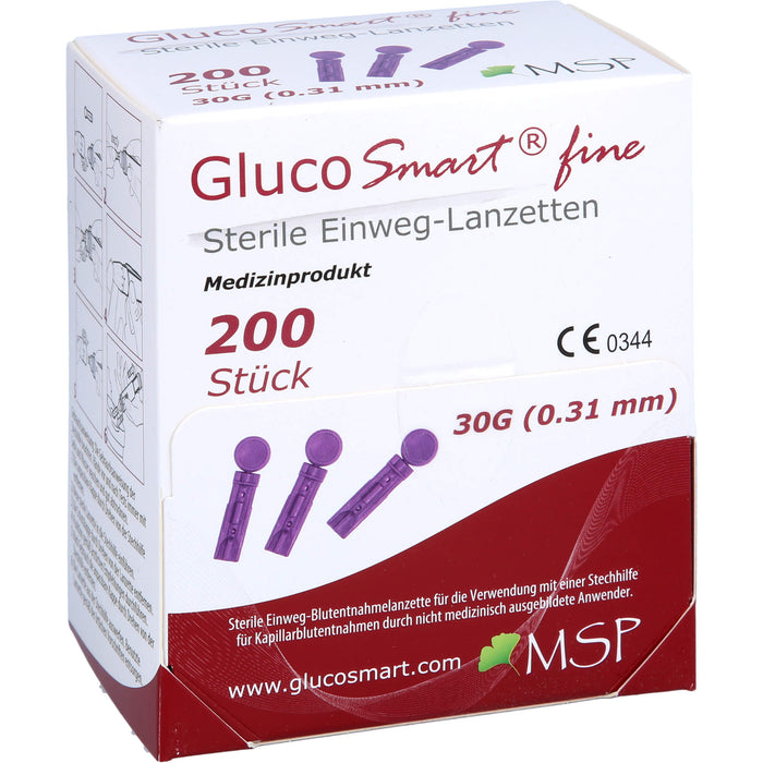 GlucoSmart fine Lanzetten, 200 St LAN