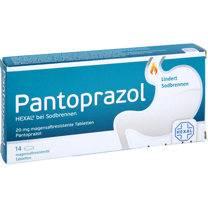 Pantoprazol HEXAL 20 mg Tabletten bei Sodbrennen, 14 St. Tabletten