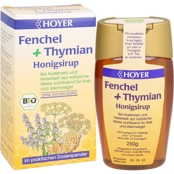 HOYER Fenchel+Thymian Honigsirup, 250 g Lösung