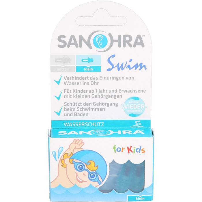 SANOHRA swim f. Kinder Ohrenschutz, 2 pc Bouchons d'oreilles