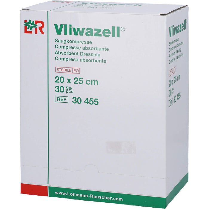 Vliwazell Kompressen 20x25cm steril, 30 St KOM