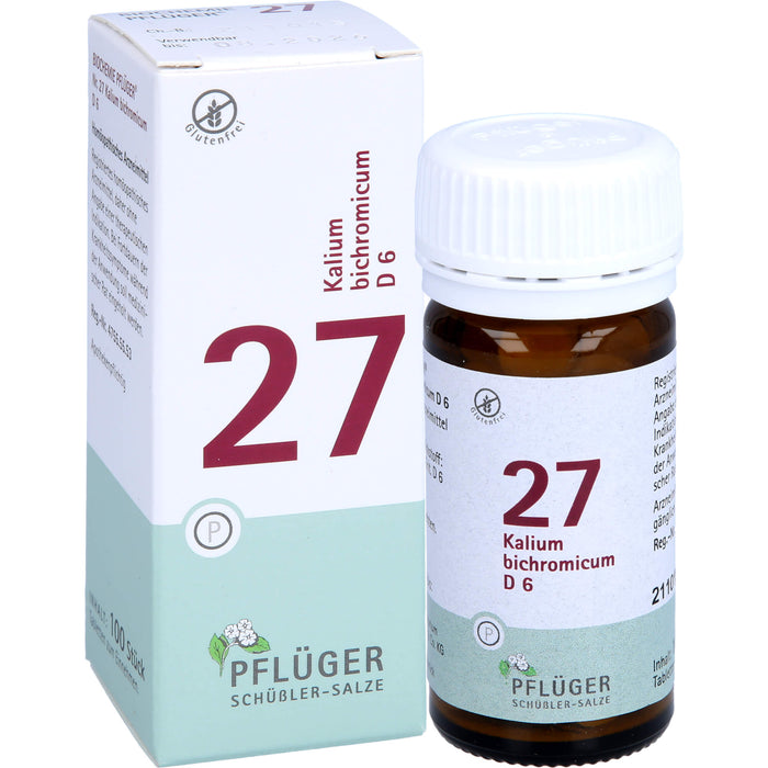 PFLÜGER Biochemie 27 Kalium bichromicum D 6 Tabletten, 100 pc Tablettes