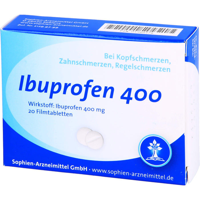 Ibuprofen Sophien 400 mg Filmtabletten, 20 St. Tabletten