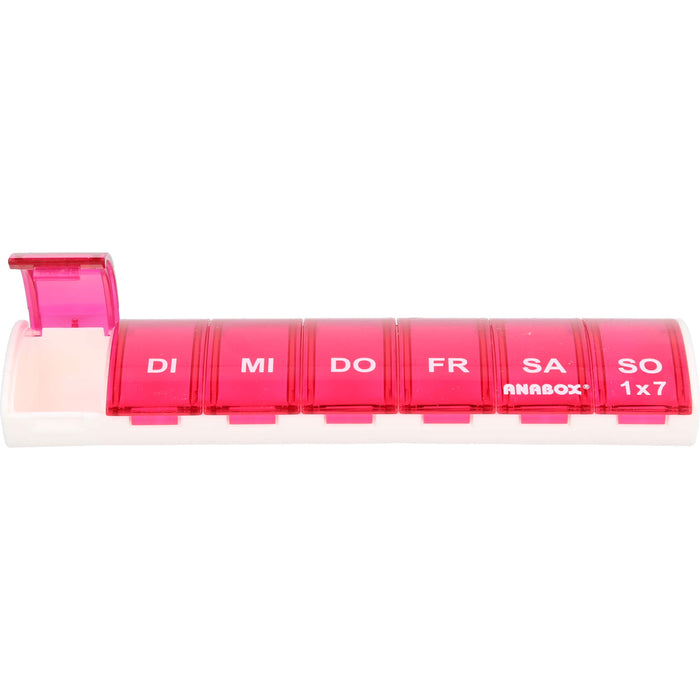 ANABOX 1 x 7 pink Medikamenten-Dosierer, 1 pcs. Dosette