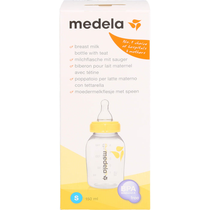 Medela Muttermilchflasche 150 ml mit Medela Silikonsauger S, 1 pcs. Bottles