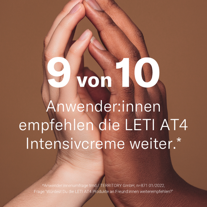 LETI AT4 Intensivcreme - Akut-Hautpflege bei extrem trockener oder bei akuten atopischen Ekzemen, 100 ml Cream