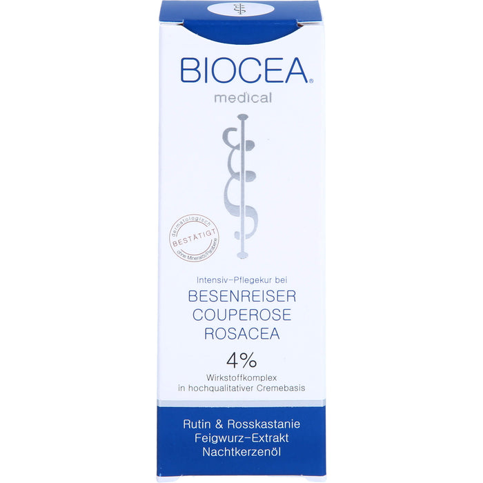 BIOCEA Intensiv-Pflegekur bei Besenreiser Couperose Rosacea Creme, 30 ml Crème