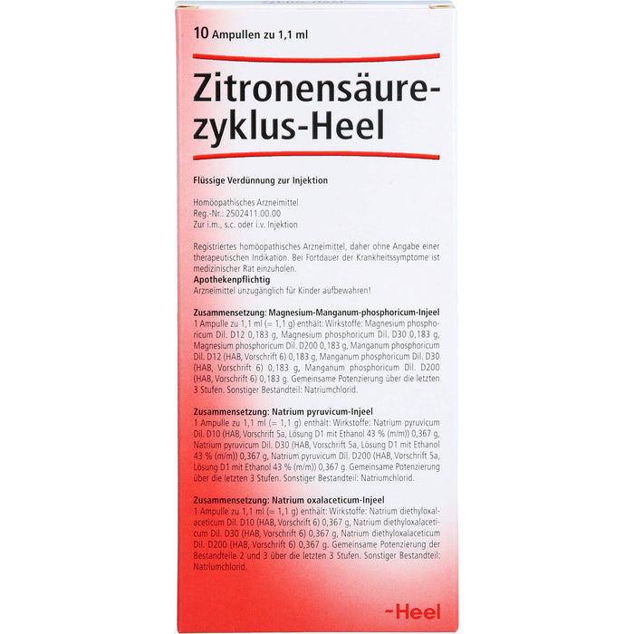 Zitronensäurezyklus Heel Ampullen, 10 pc Ampoules