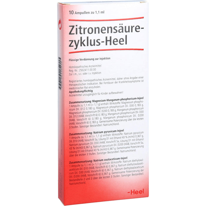 Zitronensäurezyklus Heel Ampullen, 10 pcs. Ampoules