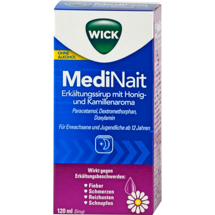 WICK MediNait ohne Alkohol Erkältungssirup, 120 ml Solution